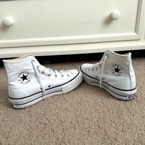 White High Top Platform Converse